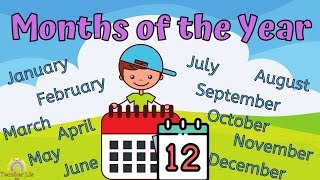 Months of the Year with Spelling | Learn Month Names | Preschool Learning | Teacher Lis TV