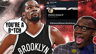 Kevin Durant CALLS OUT Shannon Sharpe For Spreading Fake News | Gets Blocked On Twitter!