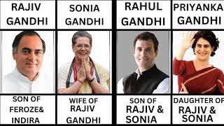 political families of Nehru \u0026 Gandhi famely। Political families in India। political family of gandhi