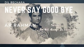 Never Say Goodbye | Dil Bechara | A. R. Ameen | A. R. Rahman | Sushant Singh Rajput | Sanjana Sanghi