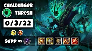 Thresh 11.14 Gameplay Challenger Replay S11 Support (0/3/22) - OCE