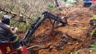Trail Building With Towable Backhoe - Part 4