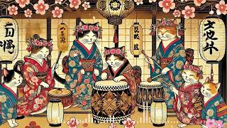 【和風BGM】Japanese Shamisen 三味線 X Electric Guitar X Flute | BGM for Focus, Stress Relief Music