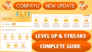 Coinpayu Level Up And Daily Streaks | Coinpayu New Update | Maximize Your Earning Online