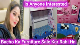 Bacho ka furniture or ghar sale kar rahi hn🥲any one interstetd | Zoha Beauty Vlog