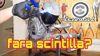 Montaggio marmitta statore e parte elettrica 130 DR-Full Restoration Piaggio Vespa 50 L-Part 18