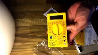 digital multimeter DT-830B unboxing and function overview