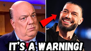 Paul Heyman REACTS To Bloodline Member’s WARNING on SmackDown