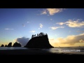 Rialto Beach, Olympic National Park, Washington. Timelapse. Sunset. 1080p w/music