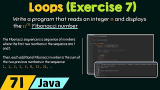 Loops in Java (Exercise 7)
