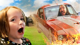 NiKO and DAD CRASH CARS!!  Can we make it to the bottom? Playing new Roblox Games without Adley 🤫