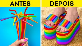 Artesanato incrível com arco-íris 🌈 e DIYs escolares para a vida cotidiana