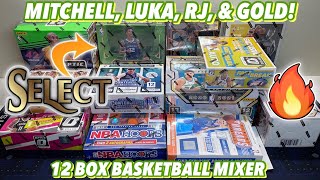 MITCHELL, LUKA, RJ, & GOLD!🔥 | 12 Box Basketball Mixer - 19/20 Select Hobby & 20/21 Contenders FOTL