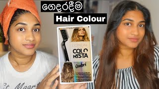 Hair Coloring At Home | ගෙදරදීම කොණ්ඩේ පාට කරගමු