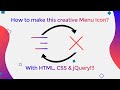 Animated Hamburger Menu Tutorial - CSS Effects | Beginner Tutorial - 09