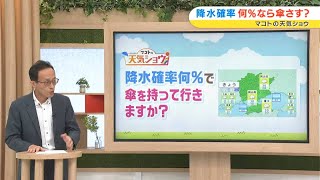 降水確率何％で傘を持って行きますか？｜マコトの天気ショウ（2024年5月1日放送）