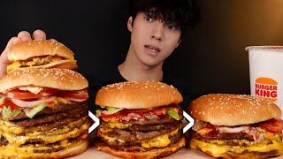 ASMR 7X GIANT CHEESE BURGER CHALLENGE!! MUKBANG