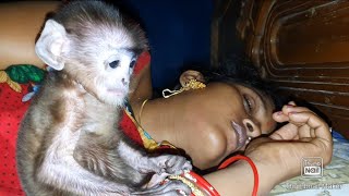 Sundri Chulbuli's lifestyle with her human mother at night on bedroom.