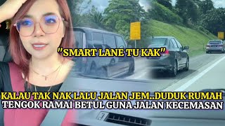 AKSI WANITA INI MARAH PENGGUNA JALAN RAYA GUNA LALUAN KECEMASAN 'SMART LANE' UNDANG PERHATIAN