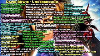 David Bowie - Underground 10 Hours Extended