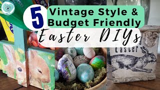 5 Easter DIYs • Vintage Easter Sign • Wood DIYs • Reverse Decoupage • Thrift to Treasure