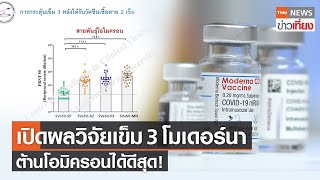 เปิดผลวิจัยวัคซีนเข็ม 3 "โมเดอร์นา" ต้านโอมิครอนดีสุด | TNNข่าวเที่ยง | 28-1-65