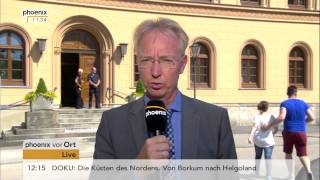 Prozess gegen mutmaßliche IS-Terroristen: Thorsten Hapke zum Prozessauftakt am 03.08.2015