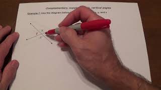 Complementary, supplementary, and vertical angles