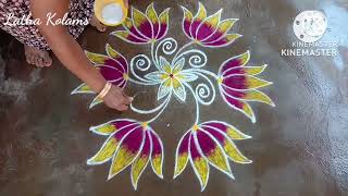 🌺Margazhi kolam🌺 மார்கழி மாதம் ஸ்பெஷல் பெரிய கோலம்//Festival Big Rangoli designs//Latha kolam