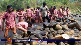 വേനല്‍ക്കാലത്തെ ജലക്ഷാമം പരിഹരിക്കാന്‍ വിദ്യാര്‍ത്ഥികളുടെ തടയണ നിര്‍മ്മാണം.