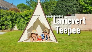 Kids Indoor and Outdoor Playhouse tent - Indian Canvas Teepee by Lavievert