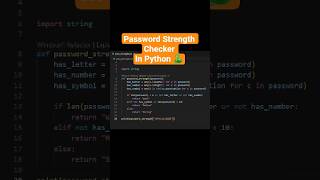 Password strength checker program in python. #codeswiftz #programming #codingbat #tutorial