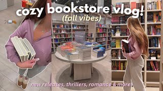 fall bookstore vlog 🍂💌🎧 book shopping & book haul *cozy aesthetic*