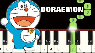 Doraemon Theme Song 🔥 | Piano tutorial | Piano Notes | Piano Online #pianotimepass #doraemon