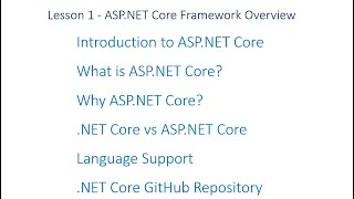ASP.NET Core Framework Overview