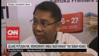 Jelang Putusan MK, Menkominfo Imbau Masyarakat Tak Sebar Hoaks