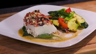 Mediterranean Halibut with Squash Medley - Cooking Today with Chef Brooks Mediterranean Halibut with Squash Medley - Cooking Today with Chef Brooks