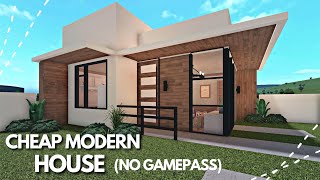 BLOXBURG: 15K CHEAP MODERN HOUSE | NO-GAMEPASS | SPEED BUILD