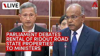 [LIVE] Singapore parliament on rental of Ridout Road properties to ministers Shanmugam, Balakrishnan