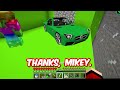 100 days but one chunk is random layer in minecraft challenge maizen jj and mikey mimic