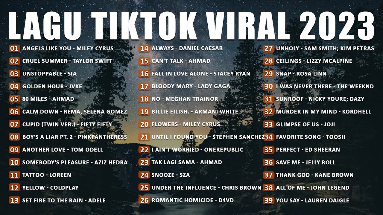 Lagu Tiktok Viral 2023 - Lagu Barat Terbaru 2023 [TikTok Mashups ...