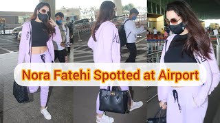 Nora Fatehi Spotted at Airport.