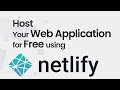 How to deploy web App for Free using Netlify