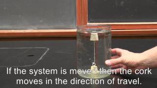 Balloon and cork move opposite direction of acceleration