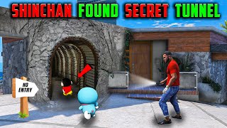 Shinchan \u0026 Doraemon Found😱 A Secret Underground Tunnel In Franklin🏡House | Shinchan Missing😭 #gta5