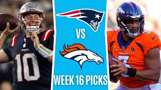 Sunday Night Football (NFL Picks Week 16) PATRIOTS vs BRONCOS | SNF Free Picks & Odds