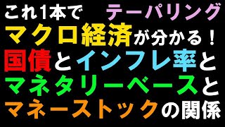 これ1本でマクロ経済が分かる！テーパリングと国債とインフレ率とマネタリーベースとマネーストックの関係