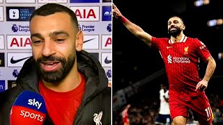 Mohamed Salah gives, a short answer, about his Liverpool future, after scoring twice at Tottenham