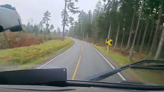 POV Trucking from Helgeroa to Larvik in Norway. Real time. No talking just driving