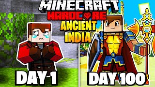 I Survived 100 Days in ANCIENT INDIA in Hardcore Minecraft